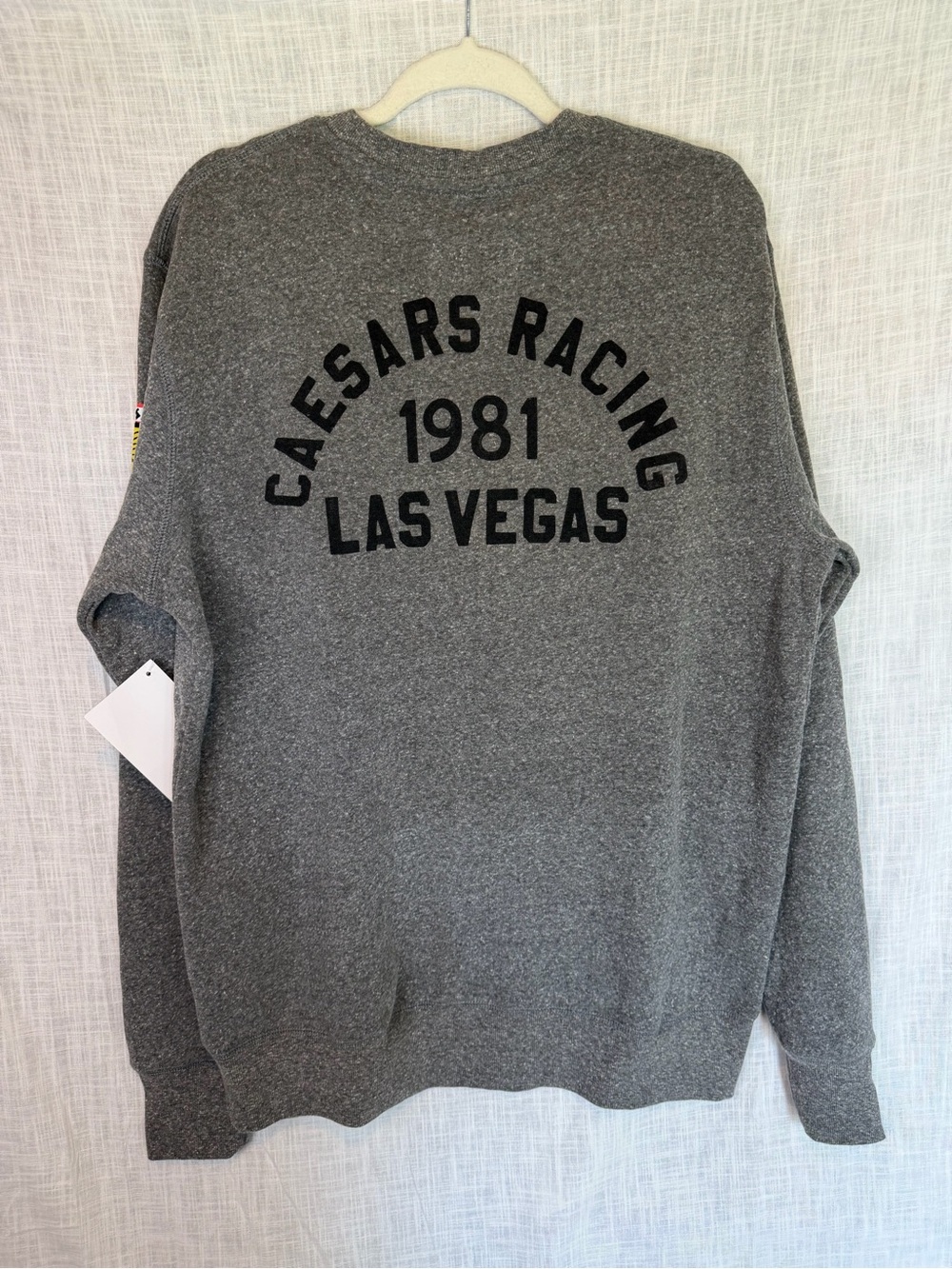NWT Roots of Fight Caesars Racing 1981 Las Vegas Sweatshirt Grey L Vintage 80s - Picture 2 of 10